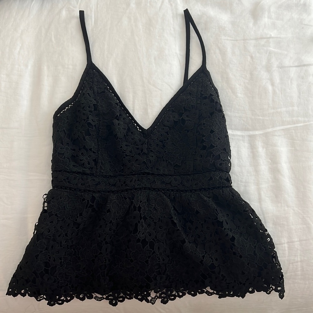 Abercrombie & Fitch, Black Floral Top